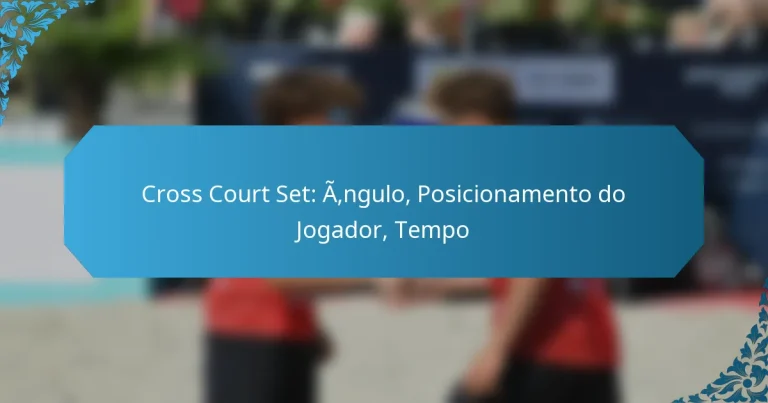 Cross Court Set: Ângulo, Posicionamento do Jogador, Tempo